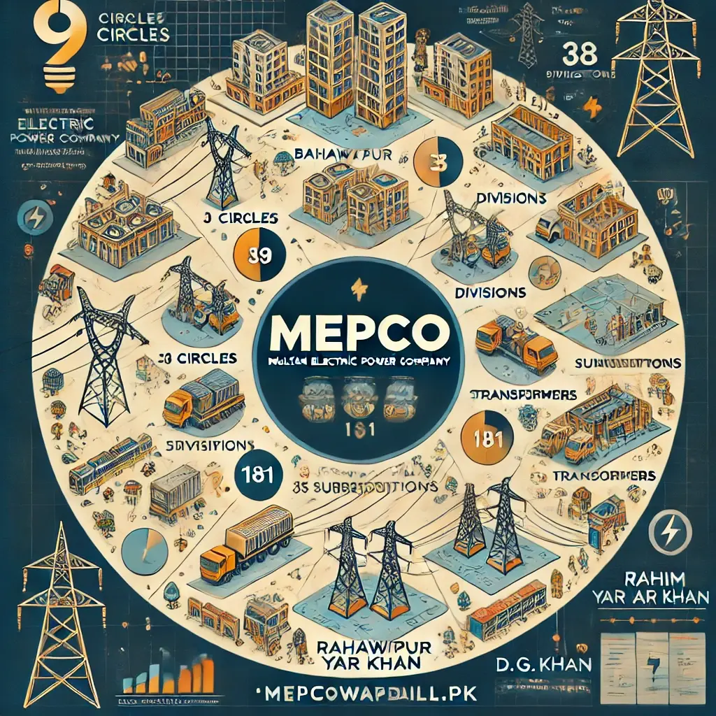 mepco distribution a poster of a diagram of electric power lines