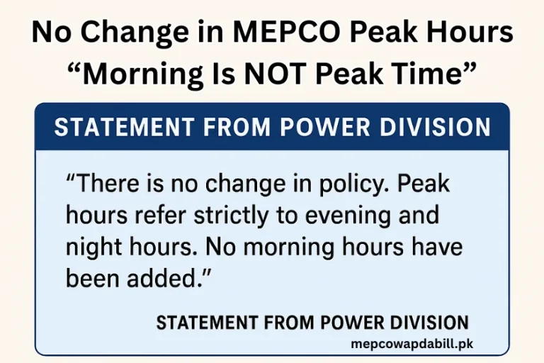 mepco peak hours